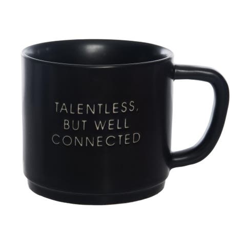 Talentless, But Well Connected Mug Ceramic Black