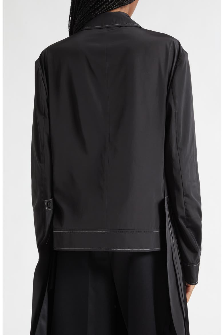 Convertible Pleated Jacket, Alternate, color, BLACK