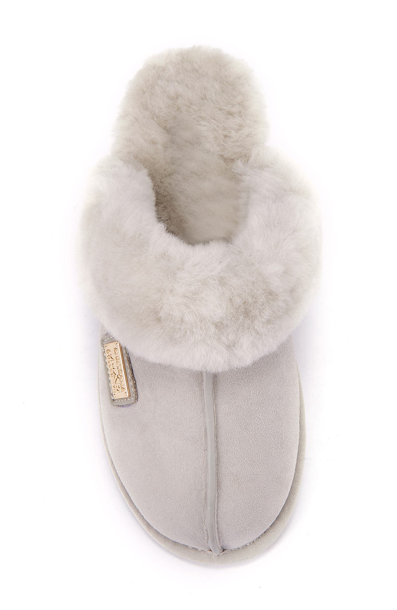 Australia Luxe Collective Genuine Shearling Mule Slipper, Alternate, color, Ice Gray