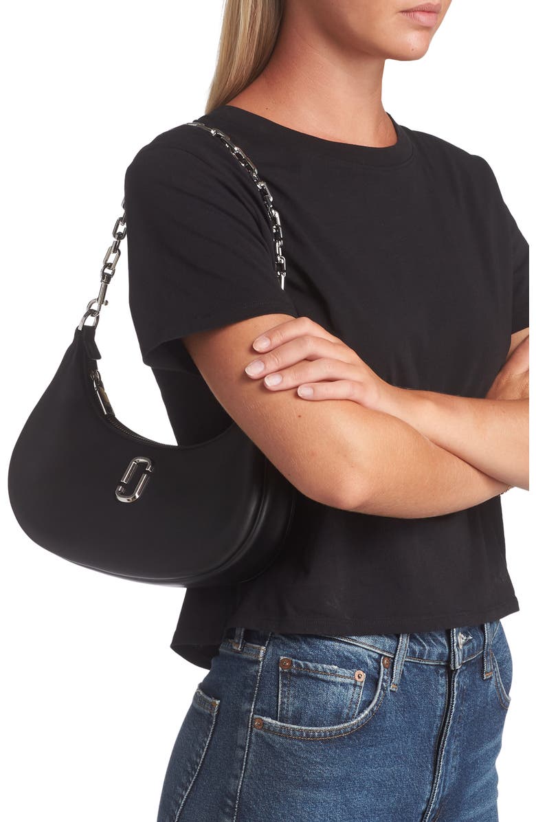 Marc Jacobs The J Marc Curve Leather Shoulder Bag, Alternate, color,