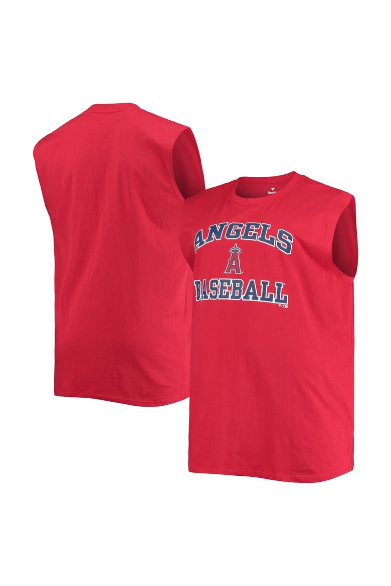 Men's Red Los Angeles Angels Big & Tall Jersey Muscle Tank Top, Main, color, Red