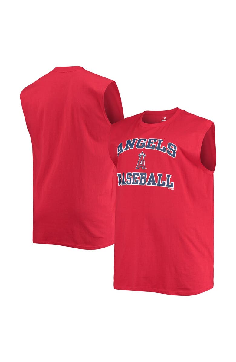 PROFILE Men's Red Los Angeles Angels Big & Tall Jersey Muscle Tank Top, Main, color, 