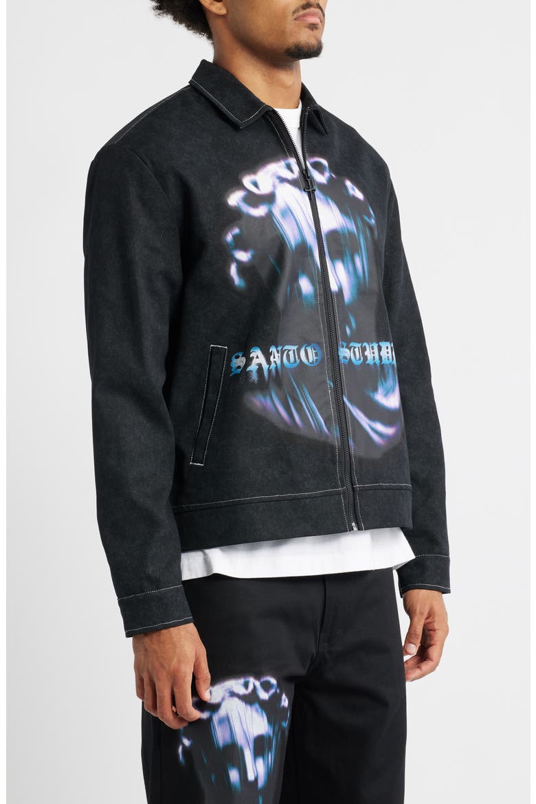 Twitch David Milano Zip-Up Shirt Jacket, Alternate, color, BLACK