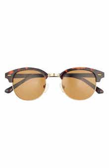 Hurley 49mm Retro Half Rim Sunglasses