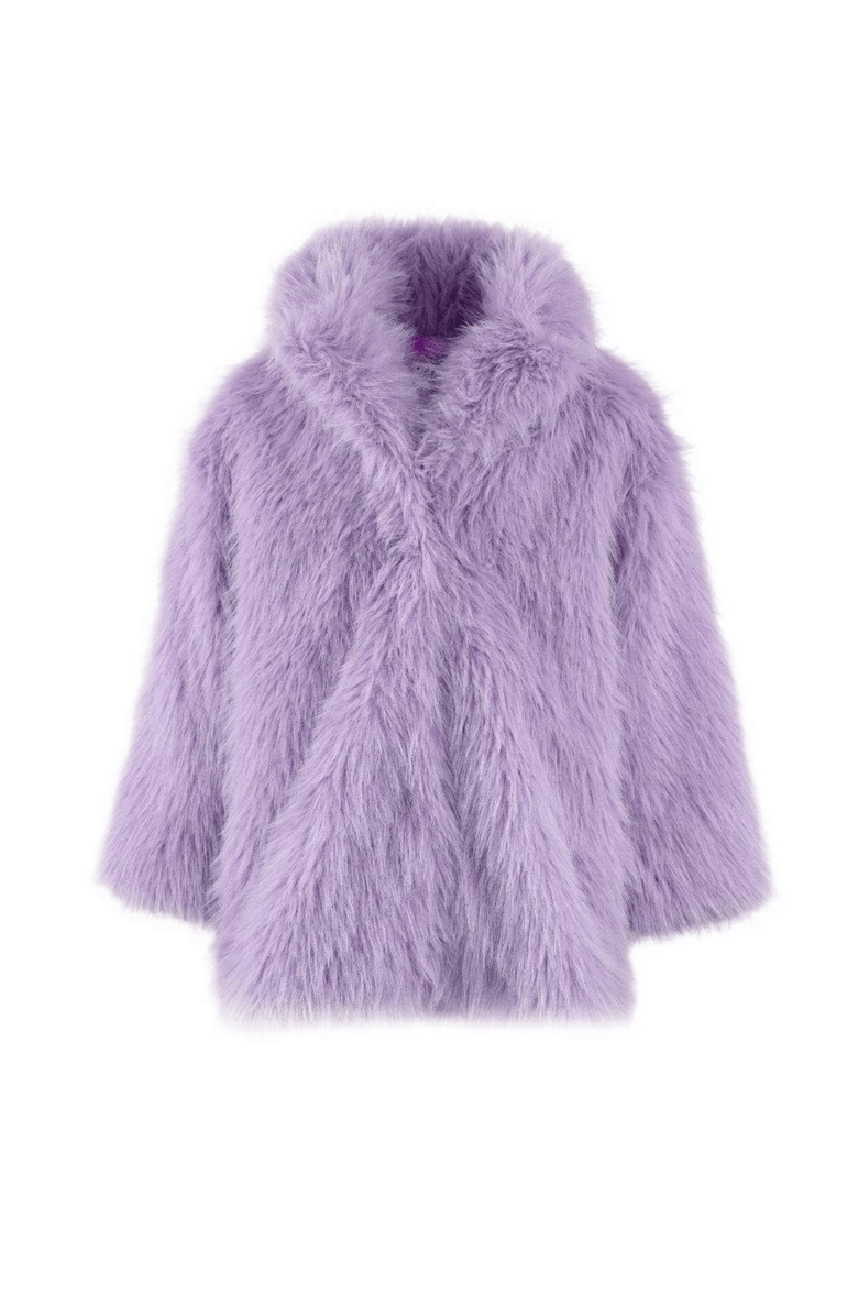 Lola + The Boys Haze Faux Fur Coat, Main, color, Purple