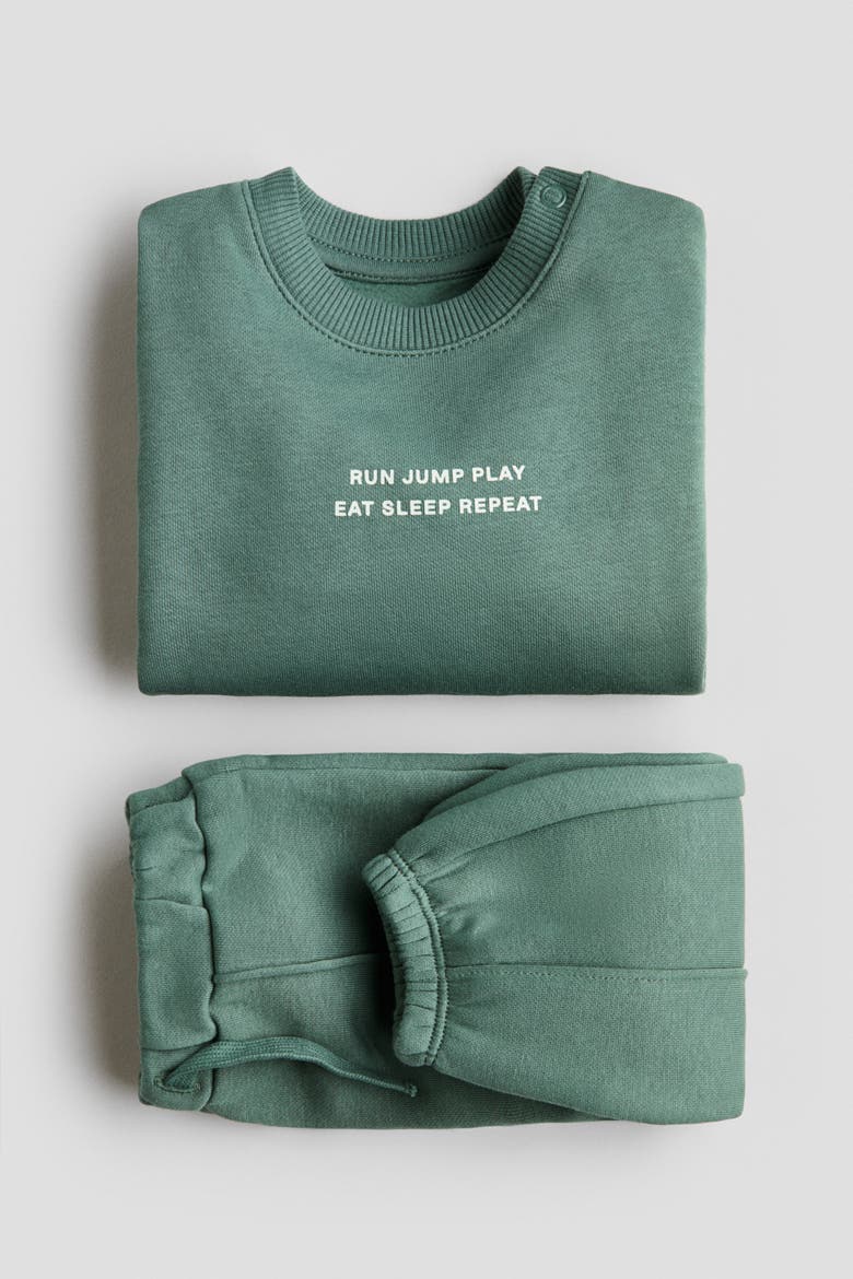 2-piece Printed Sweatshirt Set, Alternate, color, Green/Run Jump Play