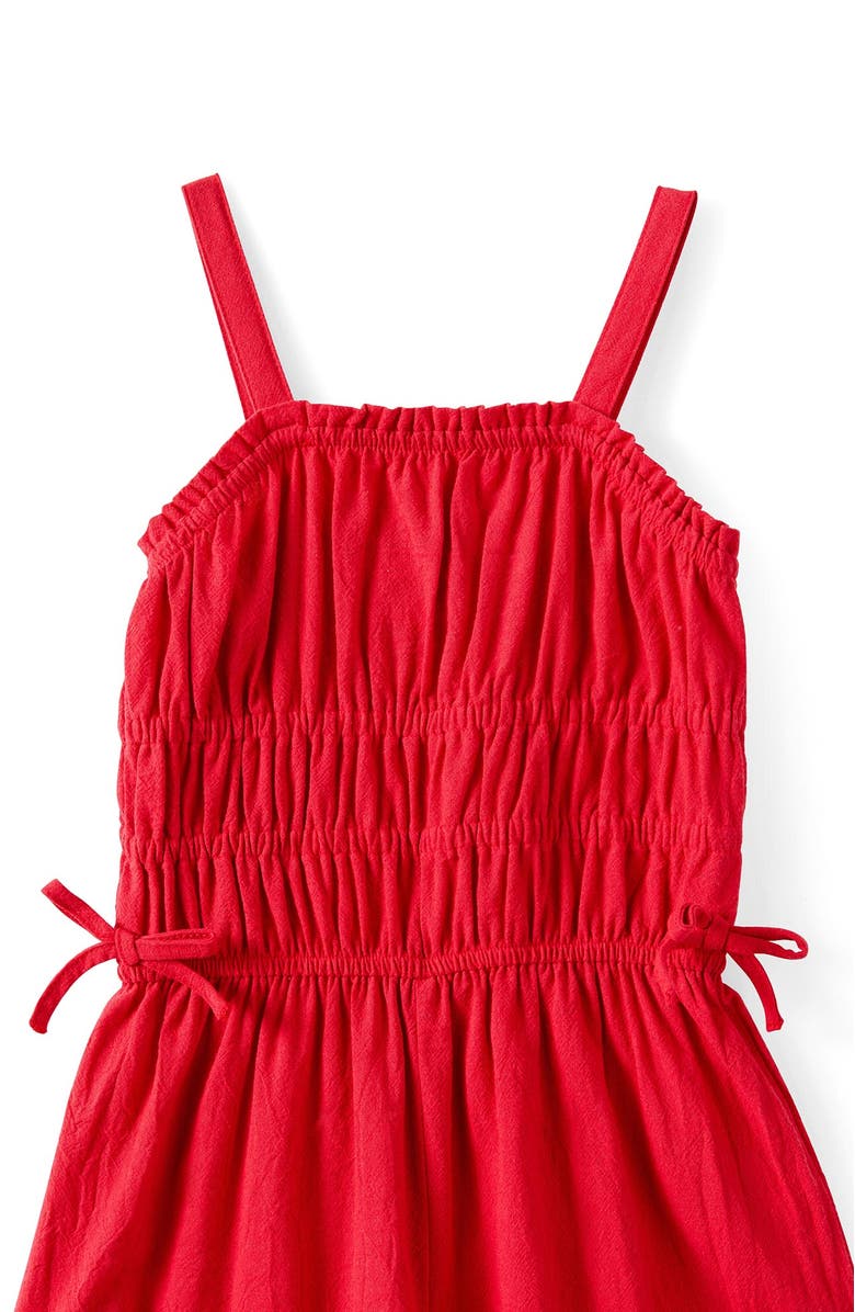 Cotton On Kids Kid's Shirred Bow Jumpsuit, Alternate, color, Varsity Red