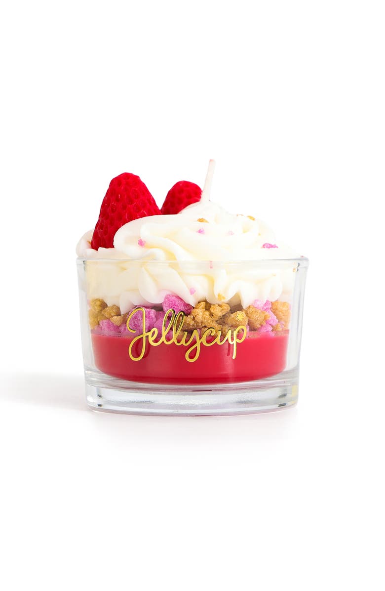 Jellycup Dessert Cup Soy Wax Candle Strawberry Cream, Main, color, Strawberry Cream