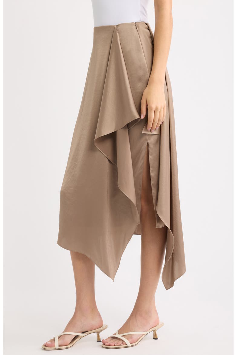 Convertible Satin Skirt, Alternate, color, MOCHA TAUPE - 2QC