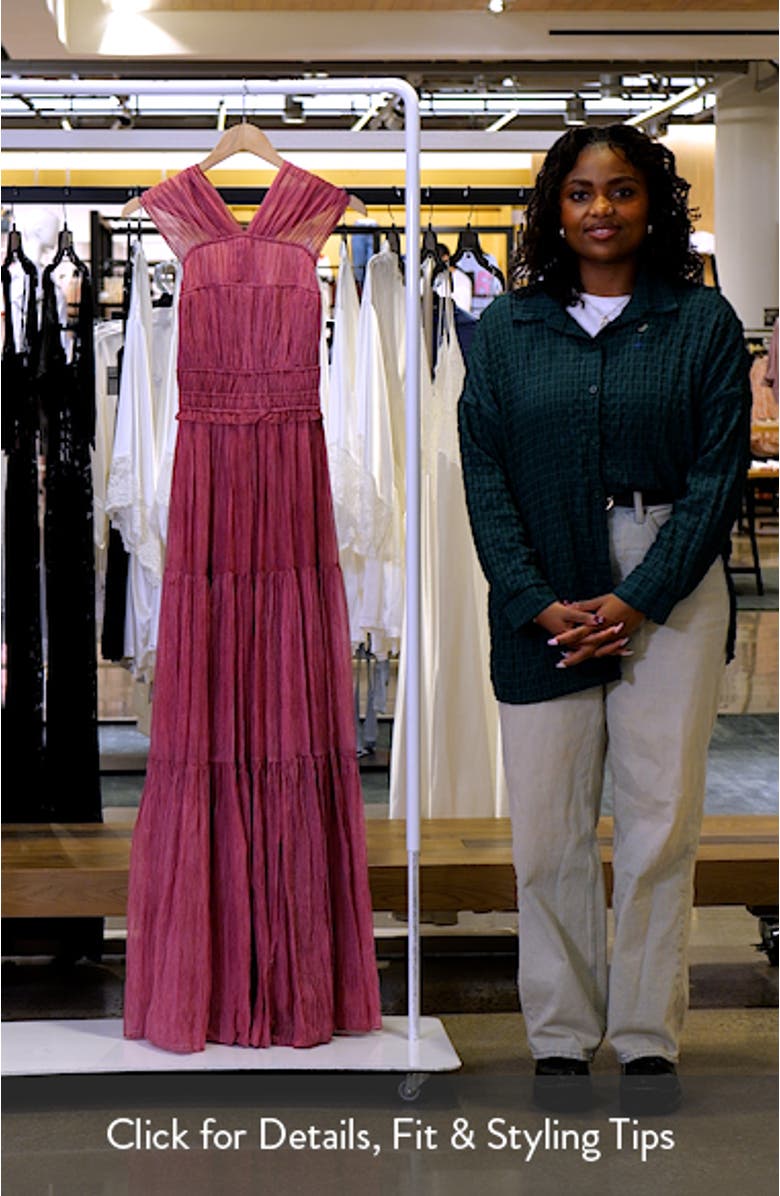 Freesia Chiffon Open Back Gown, sales video thumbnail