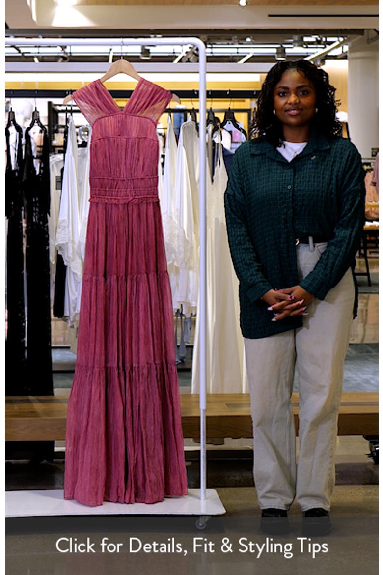 Freesia Chiffon Open Back Gown video