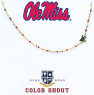 Color Shout Ole Miss Side Necklace