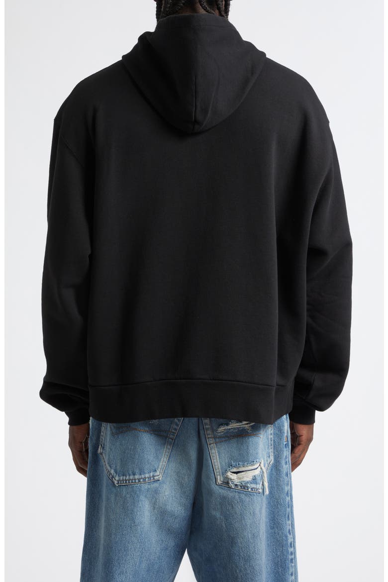Oversize The Door Zip Hoodie, Alternate, color, 1000 BLACK