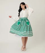 Unique Vintage Front Pocket Swing Skirt