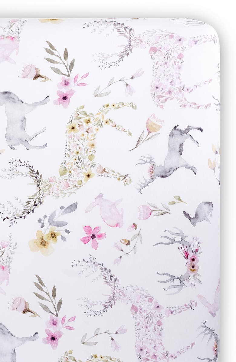 Oilo Fawn Changing Pad Cover & Fitted Crib Sheet Set, Alternate, color,