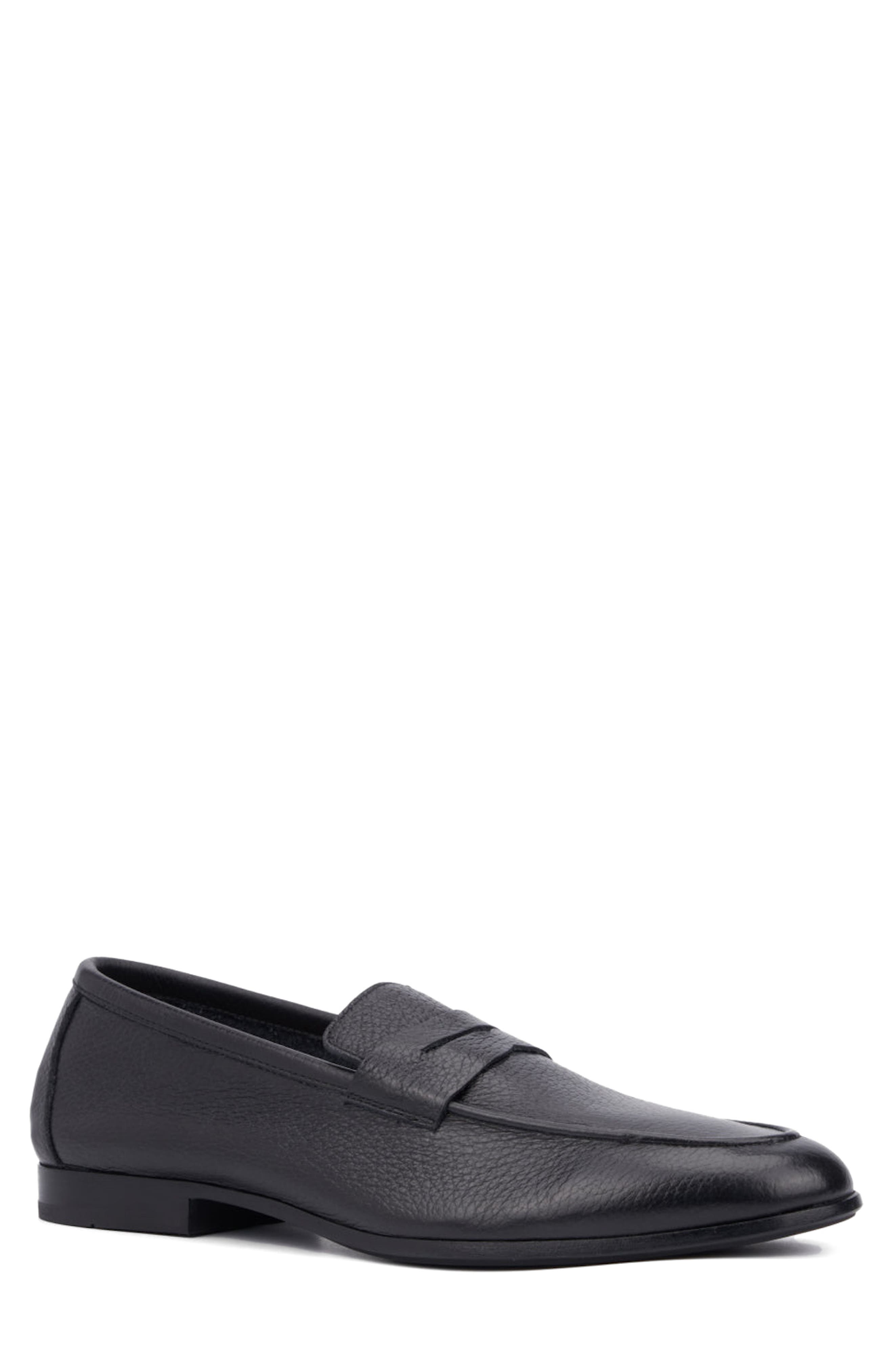 Aquatalia Jon Penny Loafer, Main, color, Black
