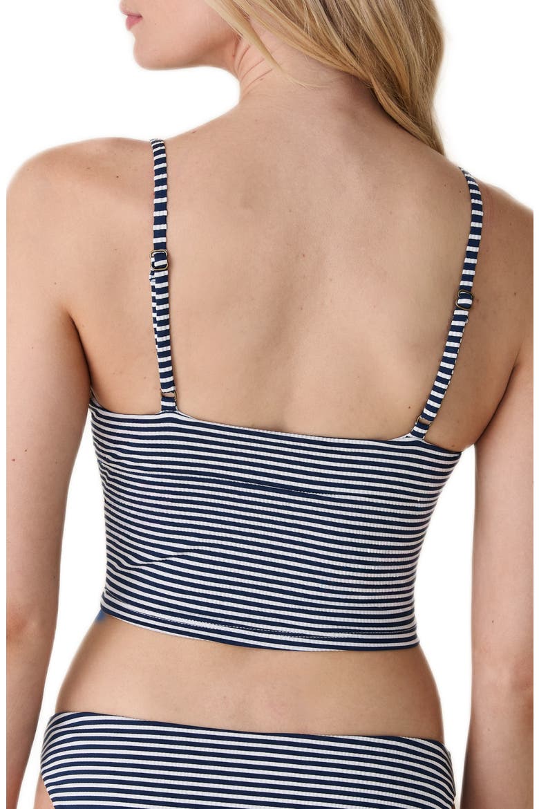 Lanikai Stripe Crop Tankini Top, Alternate, color, CADET