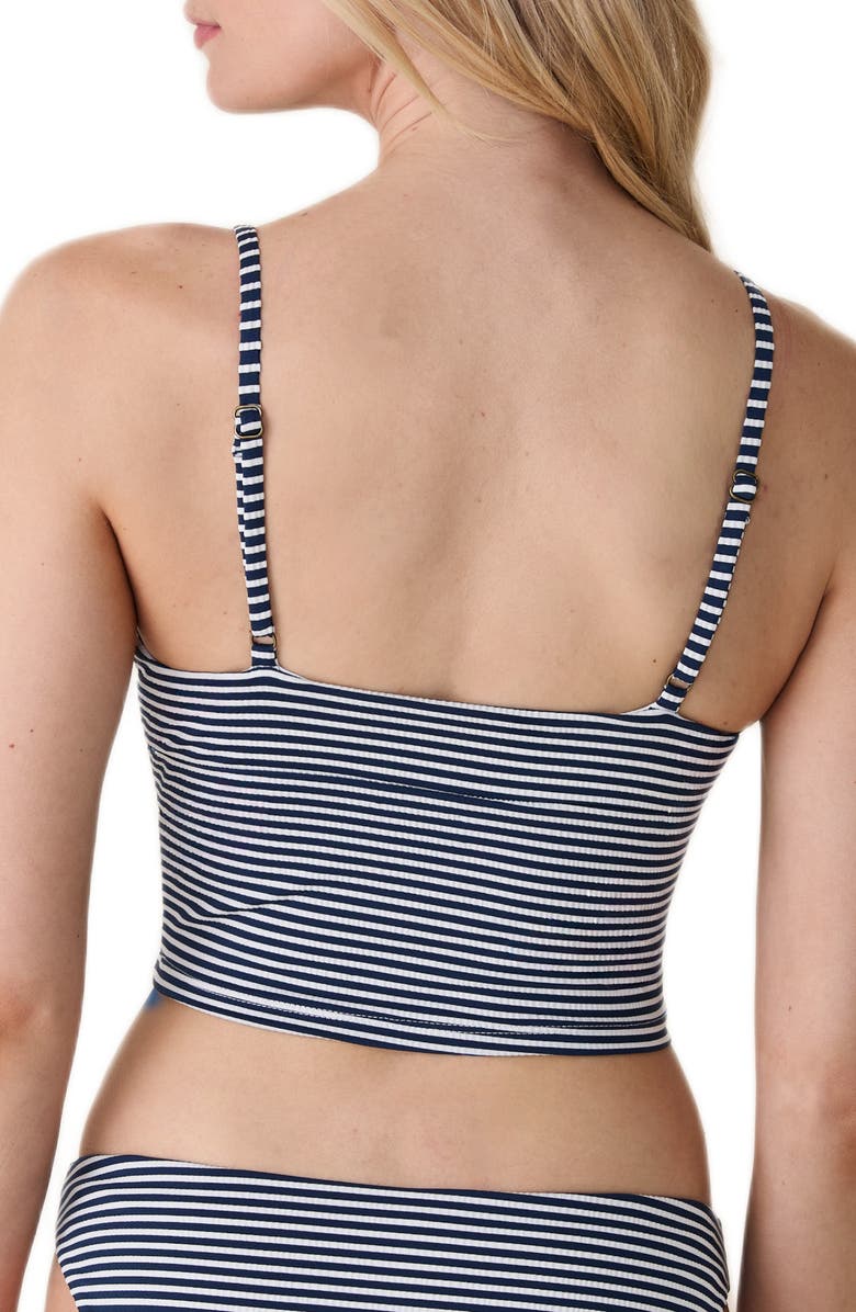 Andie Lanikai Stripe Crop Tankini Top, Alternate, color, Cadet