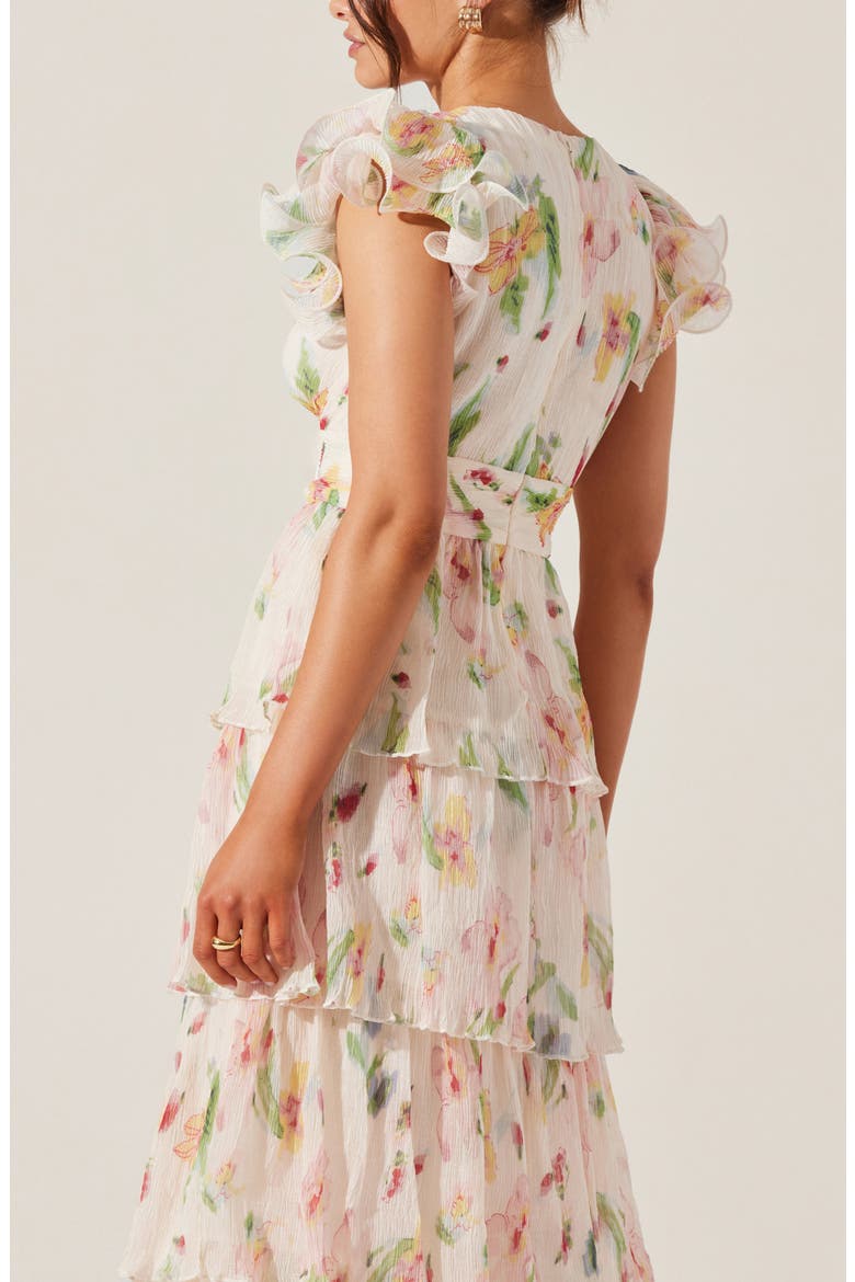Emporia TIered Ruffle Dress, Alternate, color, CREAM PINK FLORAL