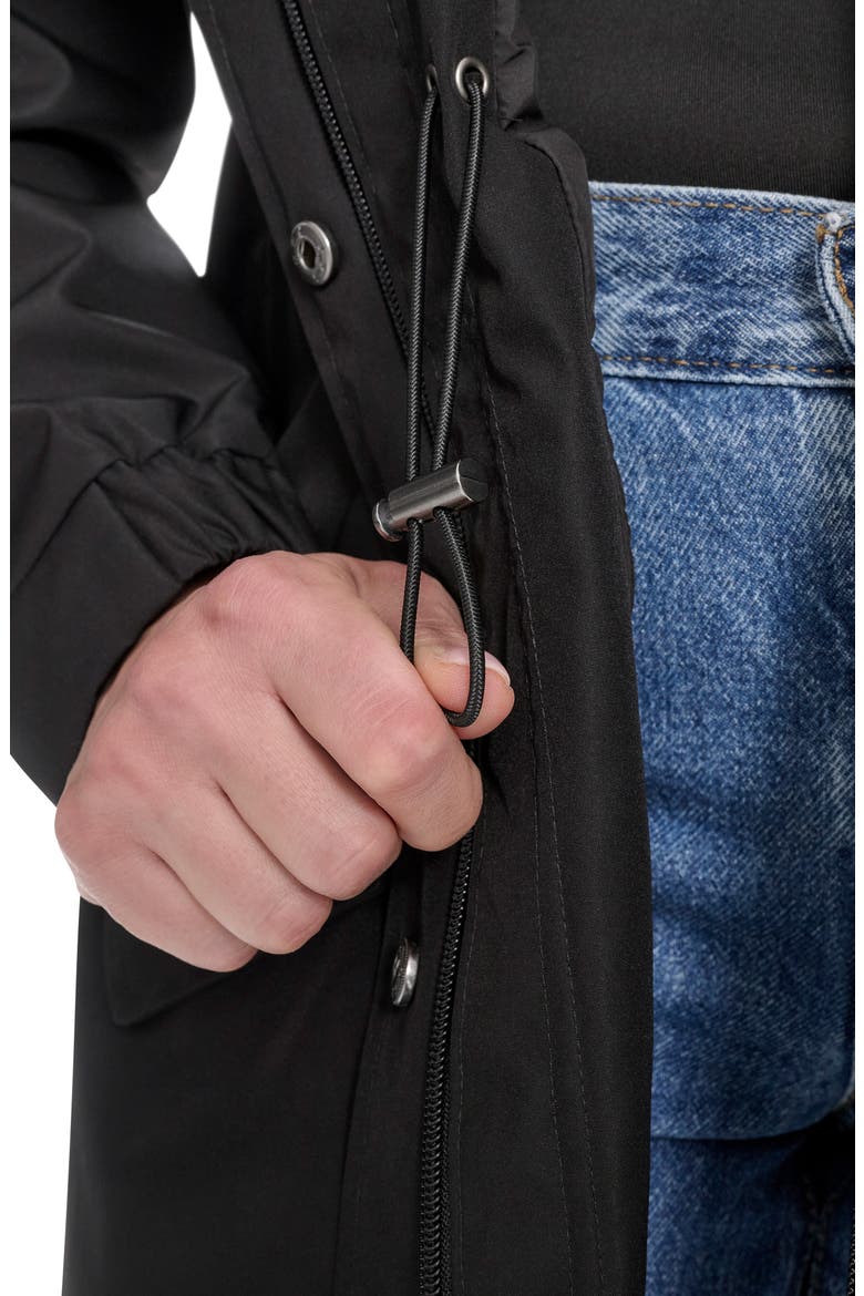 Hooded Water Resistant Jacket, Alternate, color, BLACK