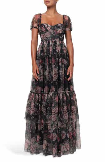 Lulus Jenna Floral Mesh Maxi Dress