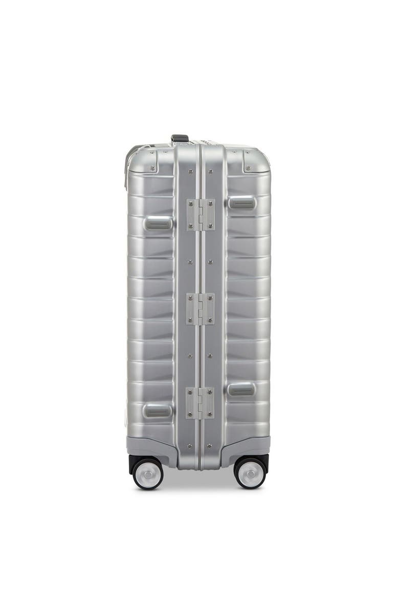 Proxis Aluminum Global Hardside 20" Carry On Spinner Luggage, Alternate, color, Aluminum