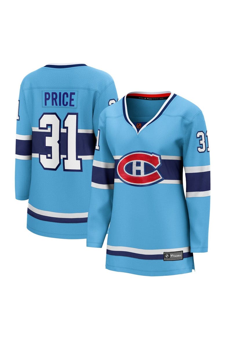 Women's Fanatics Branded Carey Price Light Blue Montreal Canadiens Special Edition 2.0 Breakaway Player Jersey, Main, color, Light Blue