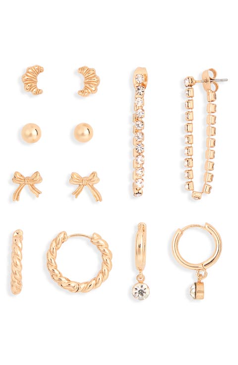 Set of 6 Assorted Earrings & Ceramic Tray