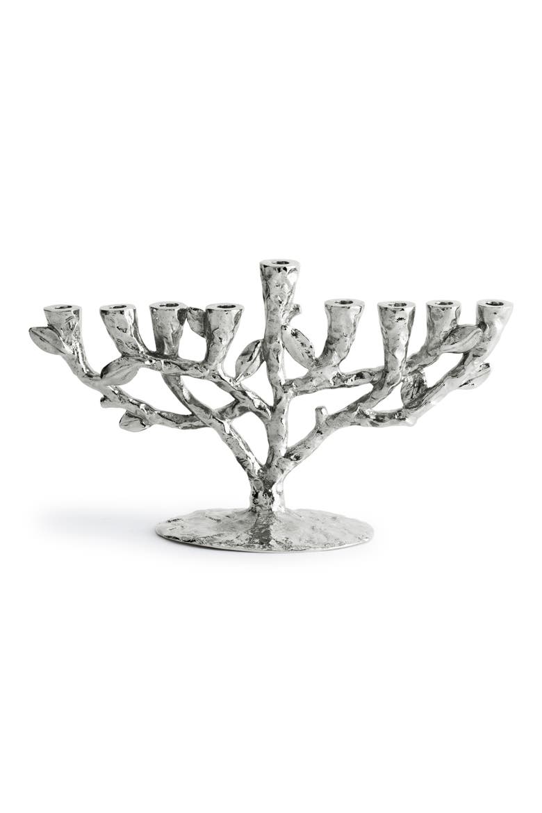 Tree of Life Small Menorah, Main, color, SILVER