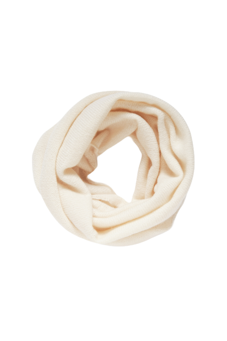 Pure Cashmere Knit Collar Infinity Scarf, Alternate, color, Milk White
