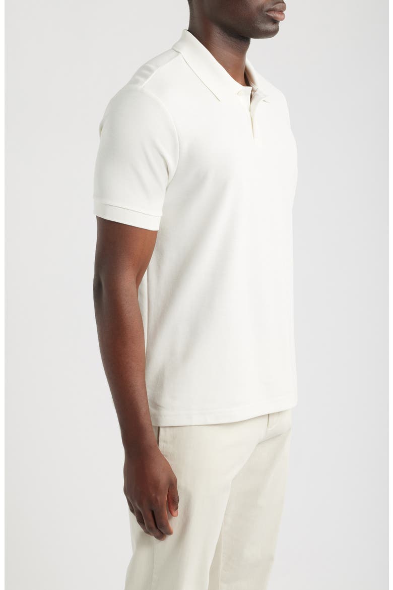 Pima Cotton Piqué Polo, Alternate, color, WHITE SNOW