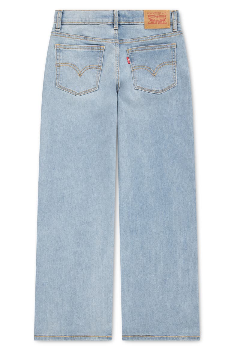 Kids' Bow Wide Leg Jeans, Alternate, color, AURA