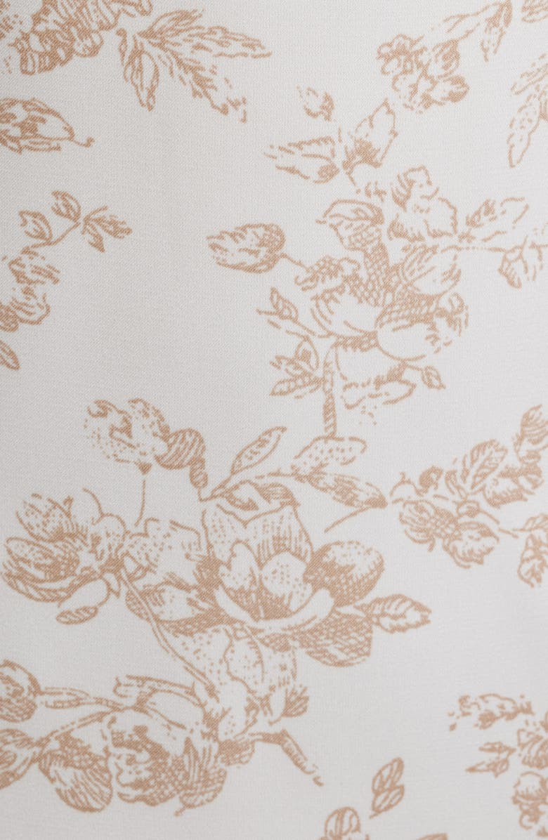 Anne Klein Floral Short Sleeve Button-Up Shirt, Alternate, color, 