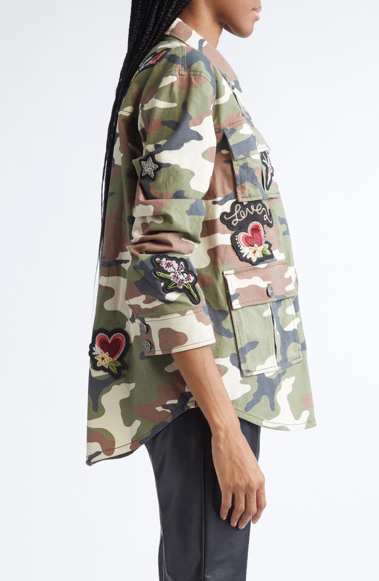 Cinq à Sept Vera Western Appliqué Camo Jacket, Alternate, color, Classic Multi