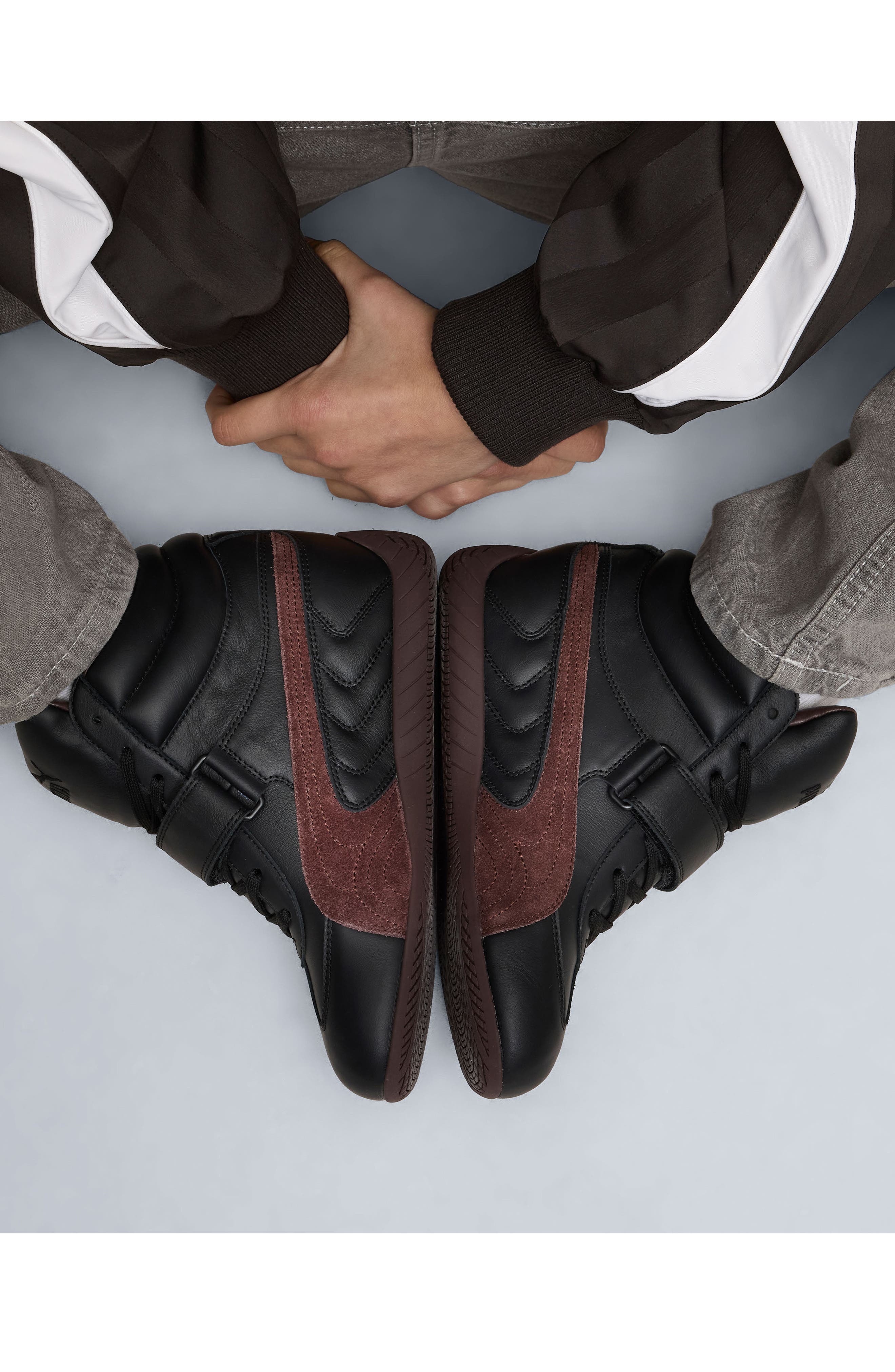 PUMA Speedcat Wedge Leather Sneaker, Alternate, color, Puma Black/ Chocolate Brown