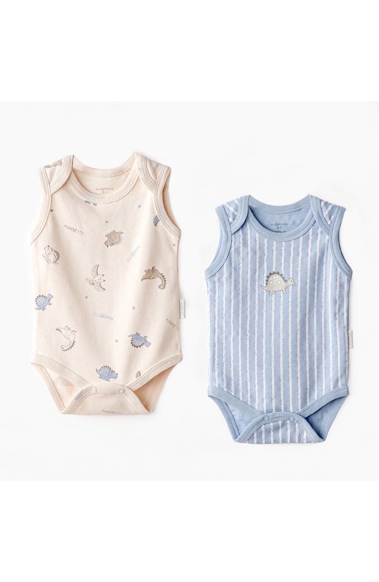 Andy Wawa Dino Bodysuits, Main, color, Blue