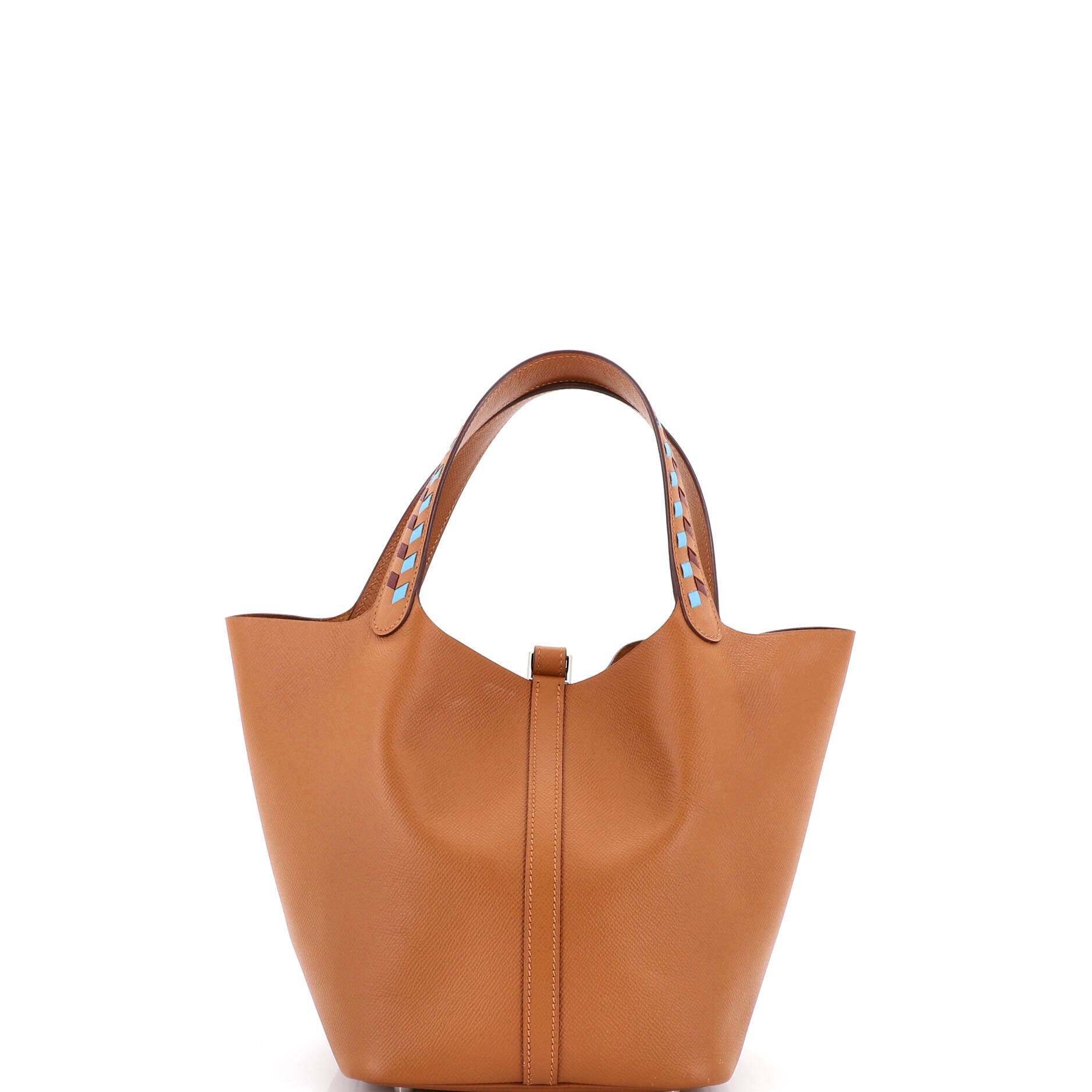 Picotin Lock Bag Tressage Epsom MM, Alternate, color, Brown