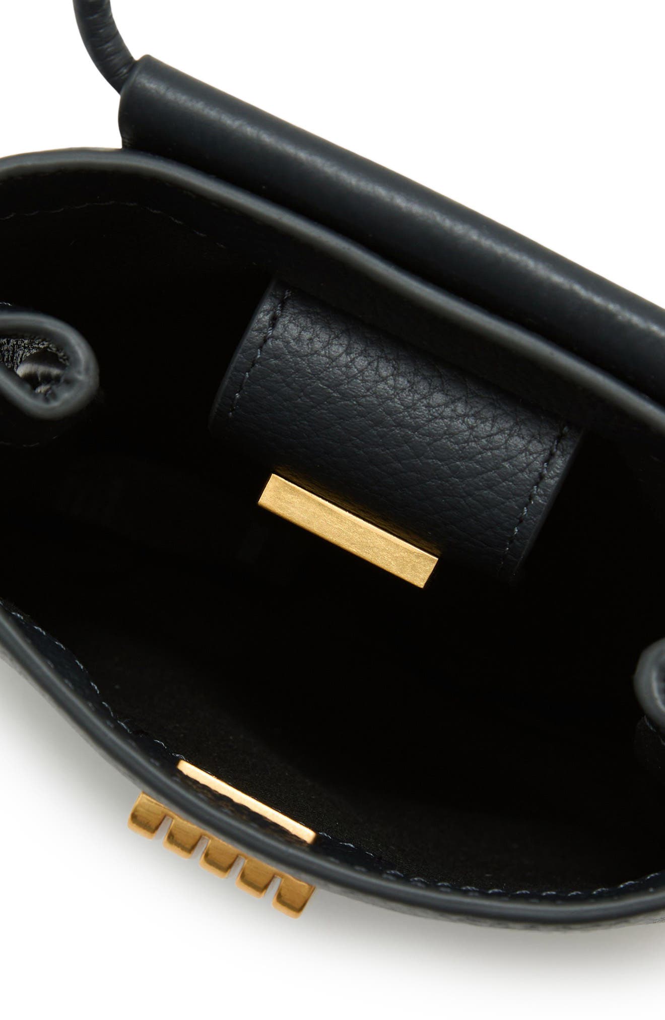 Solene Leather Phone Crossbody Bag, Alternate, color, NAVY