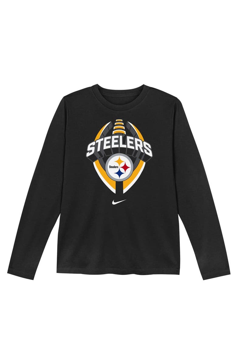 Nike Toddler Nike   Black Pittsburgh Steelers Primetime Legend Icon Long Sleeve Performance T-Shirt, Alternate, color, Black