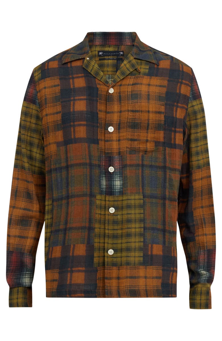 AllSaints Carreaux Plaid Button-Up Shirt, Alternate, color,
