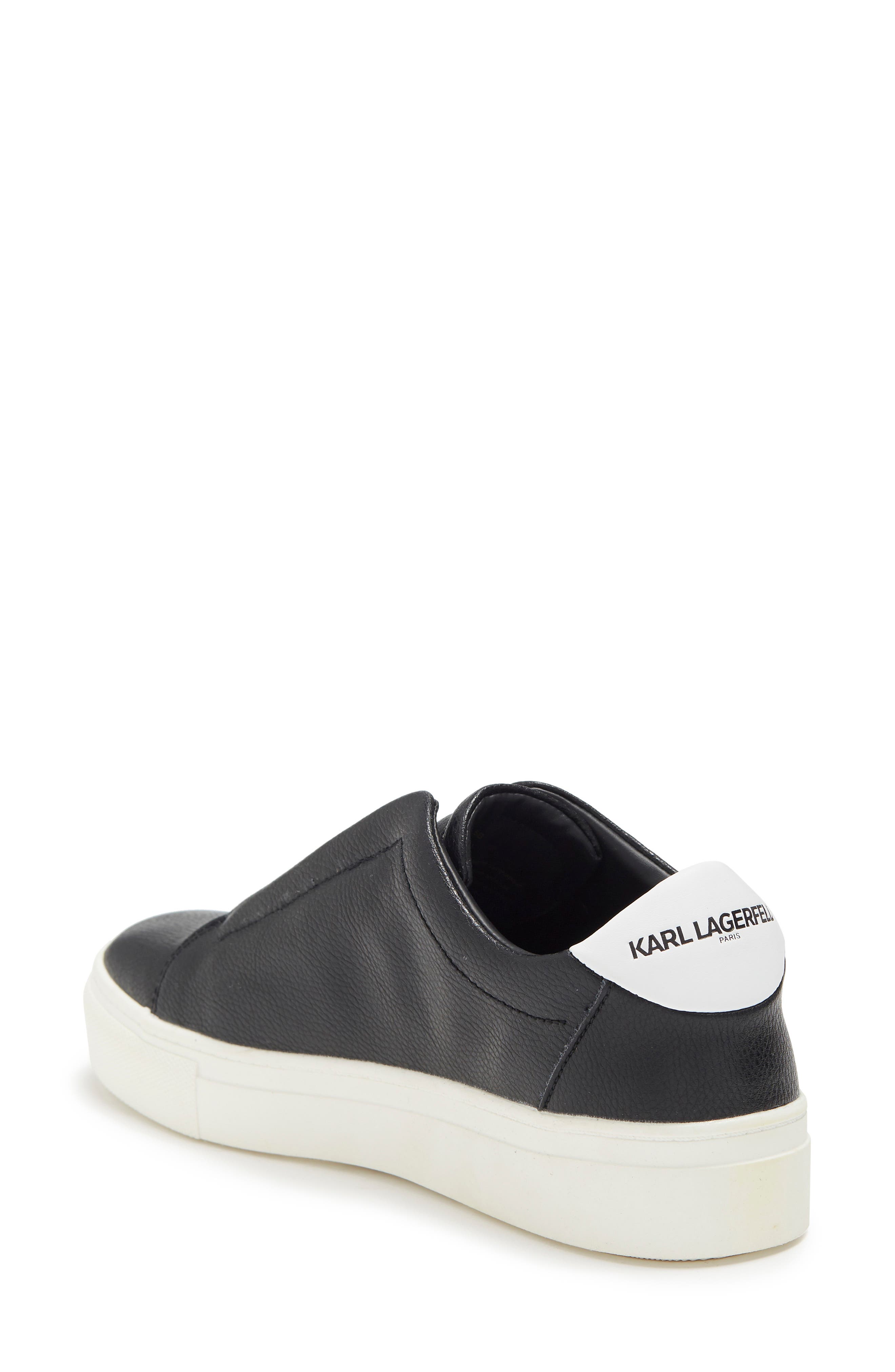 KARL LAGERFELD PARIS Ceci Slip-On Sneaker, Alternate, color, Bk/Brt Wht