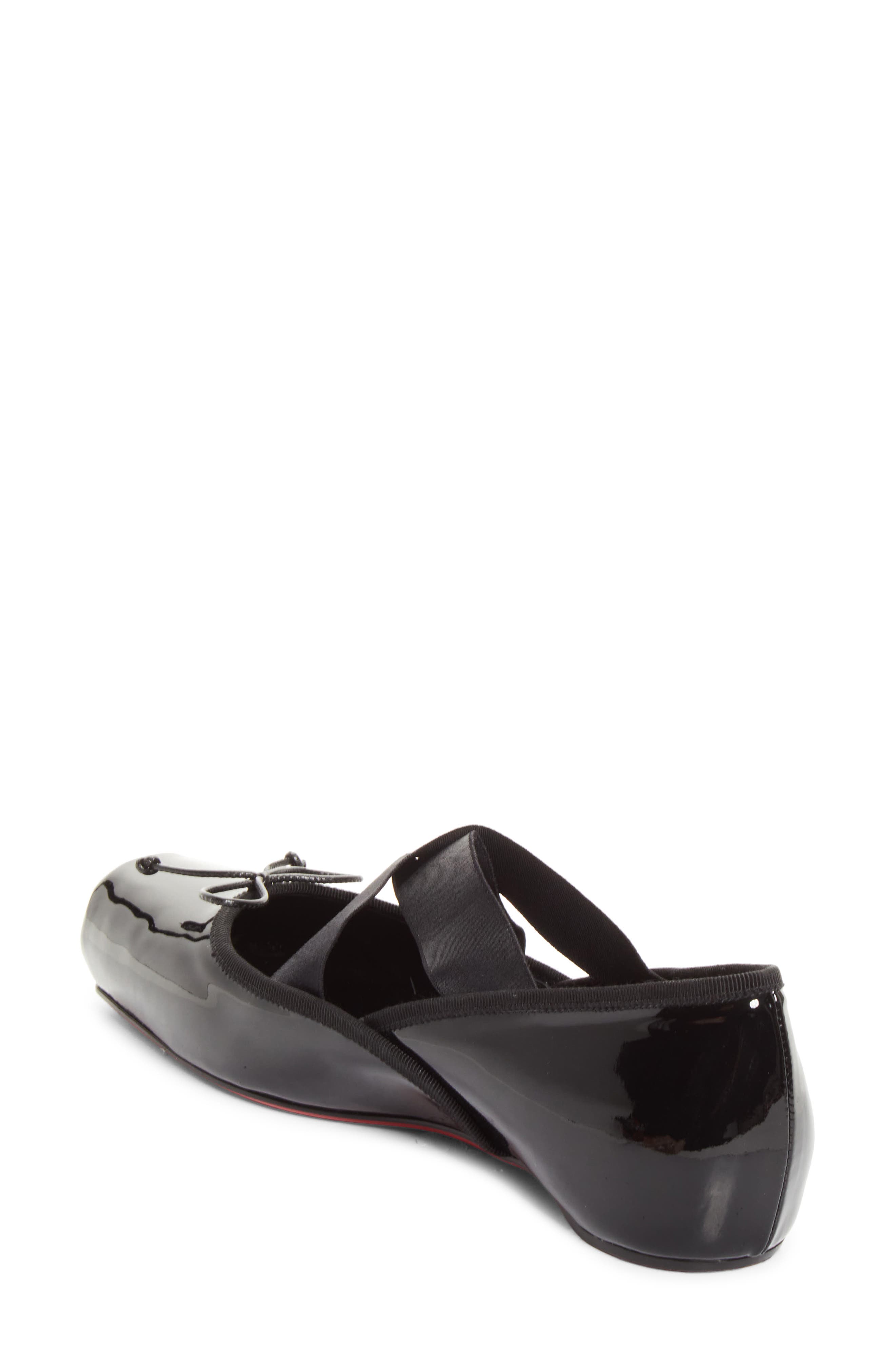 Christian Louboutin Cassiasticina Ballet Flat, Alternate, color, Black/ Black