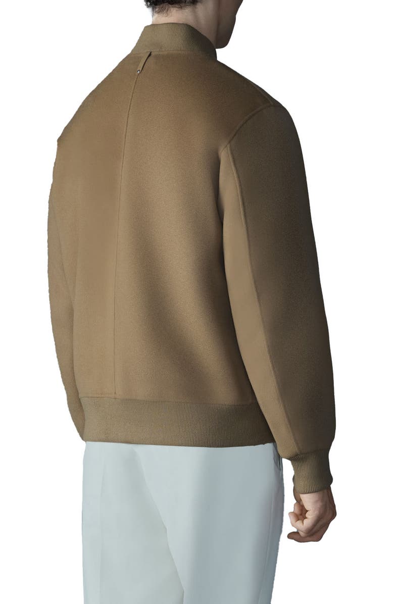 Mackage Emilio Water Repellent Wool Double Face Bomber Jacket, Alternate, color, Light Camel