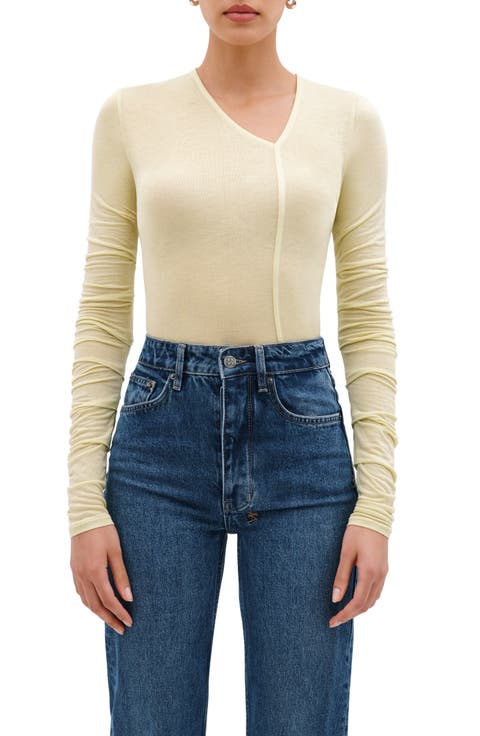 Bushwick Semisheer Jersey Top