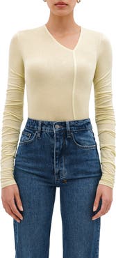 Marcella Bushwick Semisheer Jersey Top