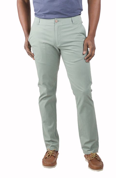 Straight Leg Stretch Cotton Blend Chino Pants