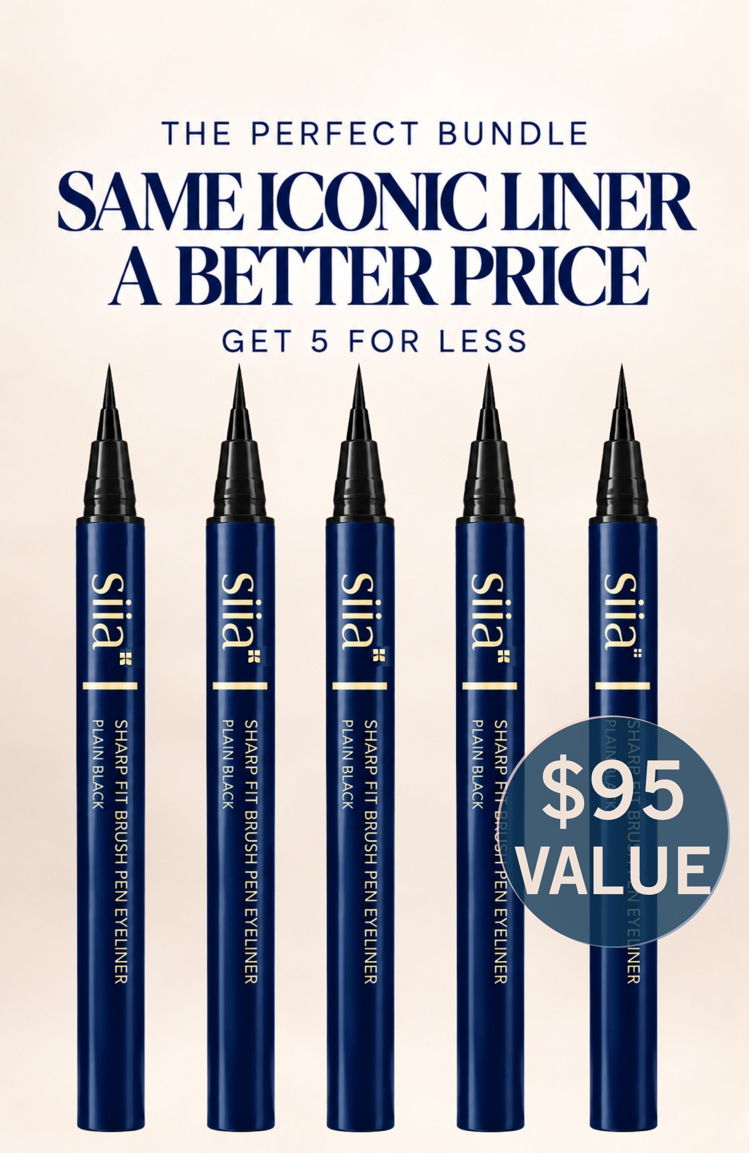 Siia Cosmetics 5-Pc. Sharp Fit Brush Pen Eyeliner | Nordstrom