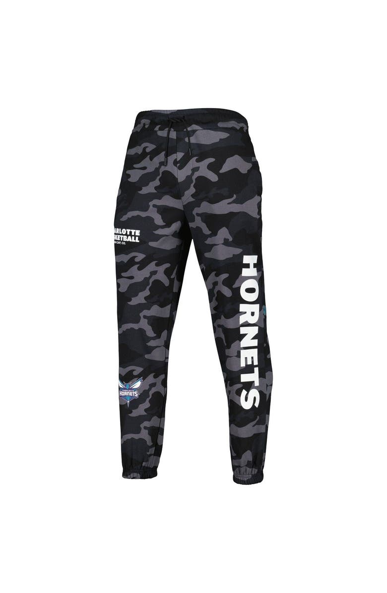 New Era Men's New Era Black/Camo Charlotte Hornets Tonal Joggers, Alternate, color, Black