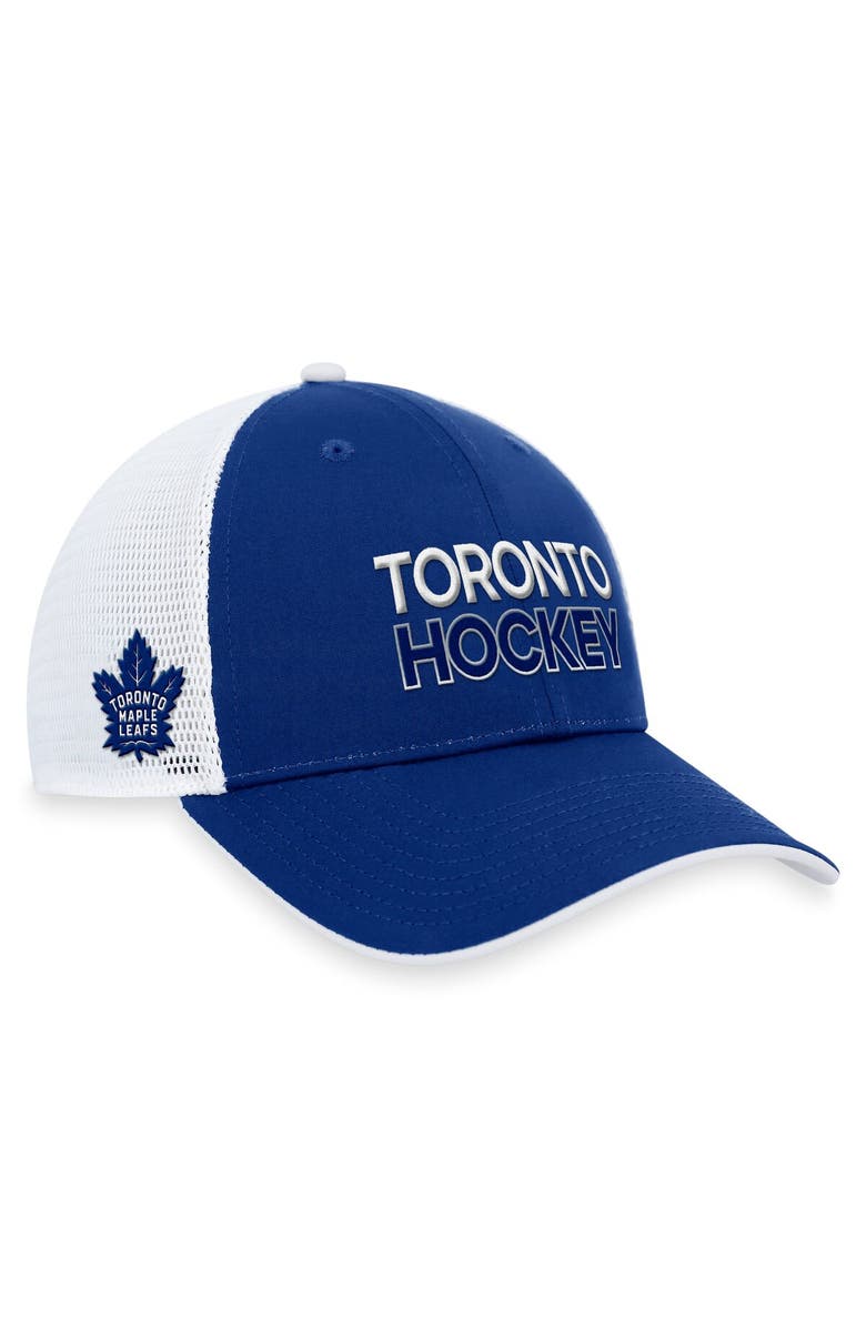 FANATICS Men's Fanatics Branded  Blue Toronto Maple Leafs Authentic Pro Rink Trucker Adjustable Hat, Main, color, 