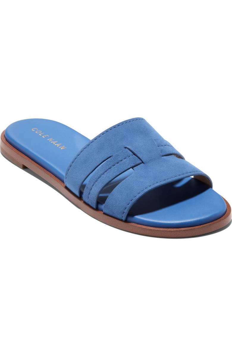 Cole Haan Flynn Slide Sandal, Main, color, Dutch Blue Suede